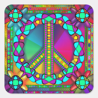 geen zwarte zone gekleurd vierkante sticker