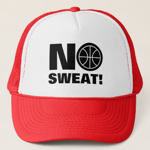 Geen zweet grappige basketbal citaat trucker hoed trucker pet