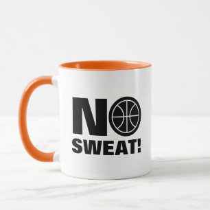 Geen zweet grappige koffie-mok voor basketbalspele mok