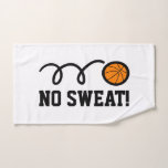 Geen zweet sport handdoek voor basketbalspeler<br><div class="desc">Geen zweet sport handdoek cadeau voor basketbalspeler of coach. Het ontwerp van de sportenbal met koele bal logo en humoristisch motivatie humor. Leuke nieuwigheid Verjaardag cadeaus voor fan, liefhebber, beste vriend, vader, man, team, aanvoerder, clubtrainer, 's werelds grootste coach, trainer, kinder, collega, baas, moeder etc. Handige lichthanddoek voor op het...</div>