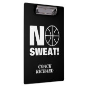 Geen zweetsportklembord voor basketbaltrainers klembord (Rechts)