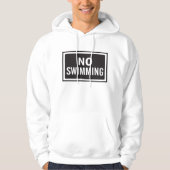 Geen Zwembord Vet Zwart-wit Waarschuwing Hoodie (Voorkant)