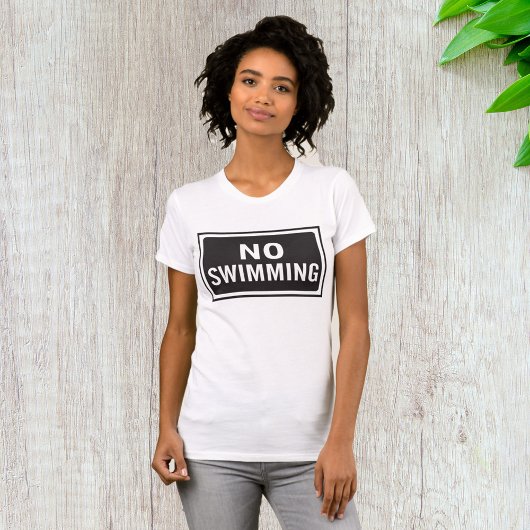 Geen Zwembord Vet Zwart-wit Waarschuwing T-shirt