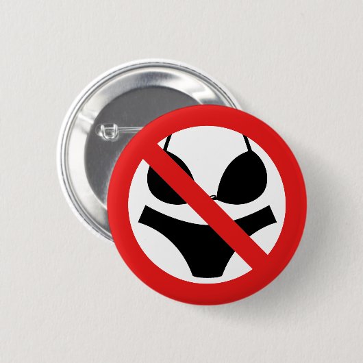 Geen zwembroek ronde button 5,7 cm (Voorkant /achterkant)