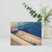 Geen zwemmen briefkaart (Staand voorkant)