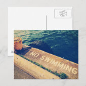 Geen zwemmen briefkaart (Voorkant / Achterkant)