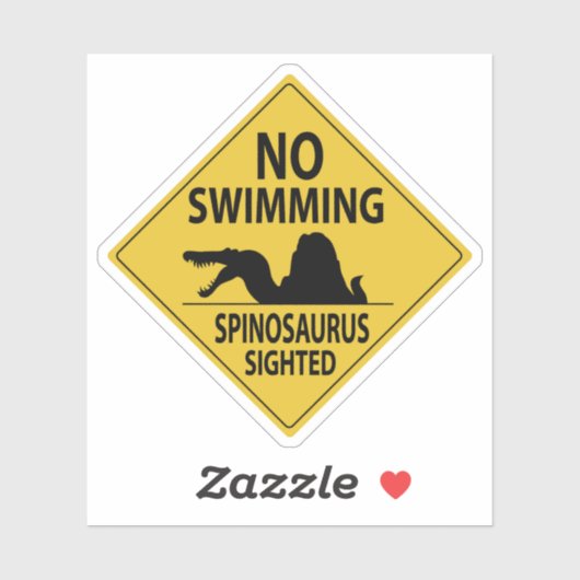 Geen zwemmen - Spinosaurus Sticker (Vel)