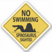 Geen zwemmen - Spinosaurus Sticker (Voorkant)