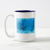 Geen zwemmen! tweekleurige koffiemok (Links)