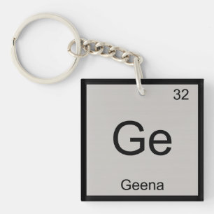 Geena naam scheikunde element periodiek systeem sleutelhanger
