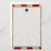 Geëneerde glorie - Rode, witte en blauwe sterren e Briefpapier (Voorkant / Achterkant)