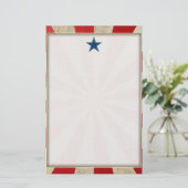 Geëneerde glorie - Rode, witte en blauwe sterren e Briefpapier (Staand voorkant)