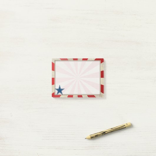 Geëneerde glorie - Rood, wit en blauw Post-it® Notes (Op bureau)