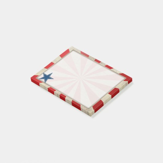 Geëneerde glorie - Rood, wit en blauw Post-it® Notes (Schuin)