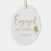 Geëngageerd en gepantserd Verloving Keramisch Ornament (Rechts)