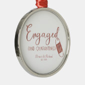 Geëngageerd en gepantserd Verloving Metalen Ornament (Rechts)