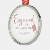 Geëngageerd en gepantserd Verloving Metalen Ornament (Links)