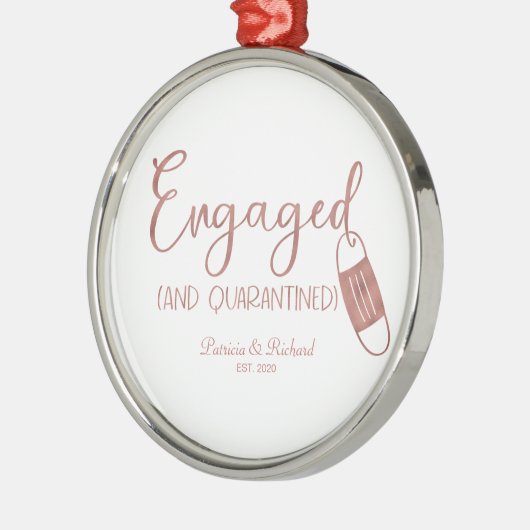 Geëngageerd en gepantserd Verloving Metalen Ornament (Links)