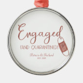 Geëngageerd en gepantserd Verloving Metalen Ornament (Voorkant)
