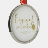 Geëngageerd en gepantserd Verloving Metalen Ornament (Rechts)