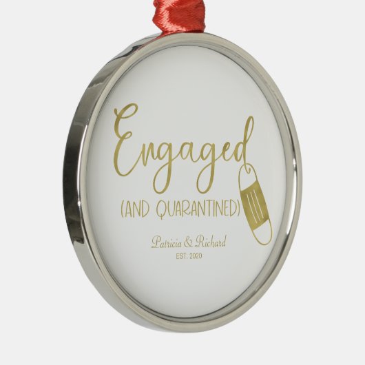 Geëngageerd en gepantserd Verloving Metalen Ornament (Rechts)