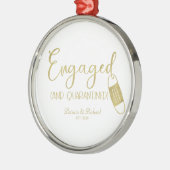 Geëngageerd en gepantserd Verloving Metalen Ornament (Links)