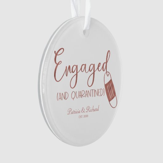 Geëngageerd en gepantserd Verloving Ornament (voorkant)