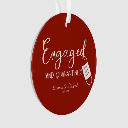 Geëngageerd en gepantserd Verloving Ornament (voorkant)