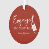 Geëngageerd en gepantserd Verloving Ornament (voorkant)