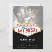 Geëngageerd in Las Vegas Sign Engagement Party Kaart (Voorkant)