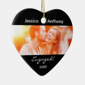 Geëngageerd kerstfotoornament keramisch ornament (Rechts)