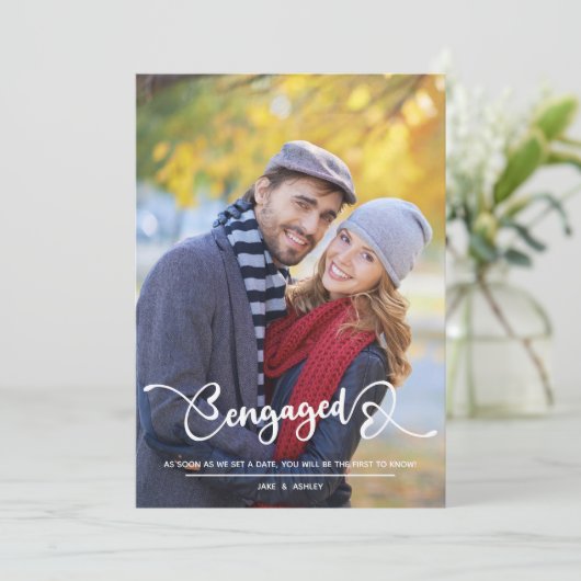 Geëngageerd Verloving van het Manuscript van de Fo Aankondiging (Staand voorkant)