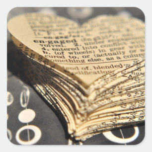 Geëngageerd Woordenboek Vierkante Sticker