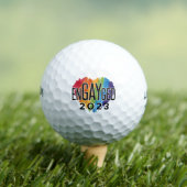 Geëngageerde 2023 Gay Verloving Rainbow LGBTQ Prid Golfballen (Insitu Shirt)