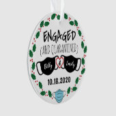 Geëngageerde en gepantserde Kerstmis met Verloving Ornament (voorkant)