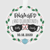 Geëngageerde en gepantserde Kerstmis met Verloving Ornament (voorkant)