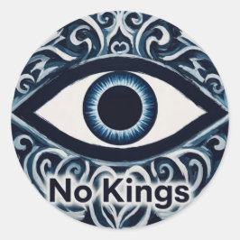 GeenKoningenKwaadOog Ronde Sticker