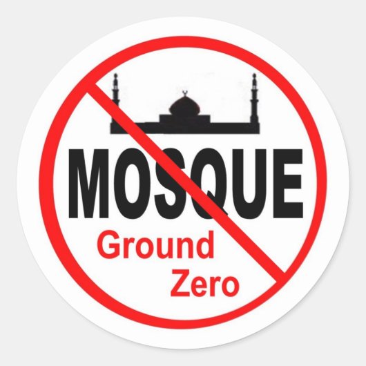 GeenMoskee7 Ronde Sticker (Voorkant)