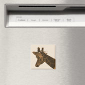 geënte giraffe in sepia magnet (Insitu (Vaatwasser))