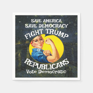 GeenTrump Republikeinse Partij Verjaardag Vakantie Servet