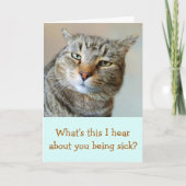 Geërgerd, bezorgd, bezorgde kat komt goed kaart (Voorkant)