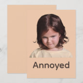 Geërgerde gevoelens van kinderen bedankkaart (Voorkant / Achterkant)
