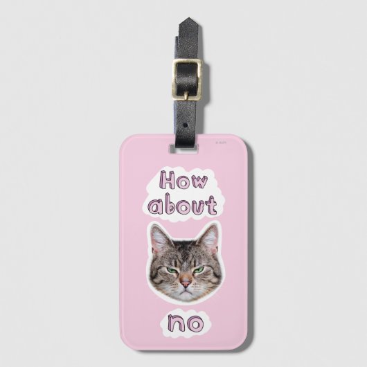 Geërgerde Kat Bagagelabel (Voorkant (verticaal))