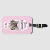 Geërgerde Kat Bagagelabel (Voorkant (horizontaal))