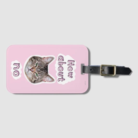 Geërgerde Kat Bagagelabel (Voorkant (horizontaal))