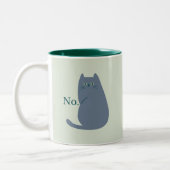 Geërgerde Kat Tweekleurige Koffiemok (Links)