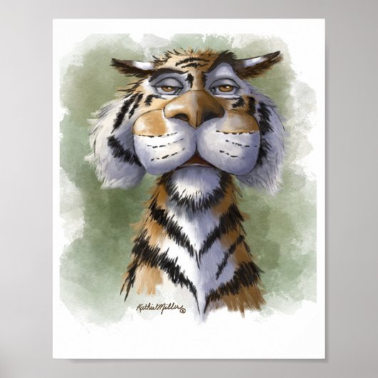 Geërgerde Tijger Cartoon Poster (Voorkant)