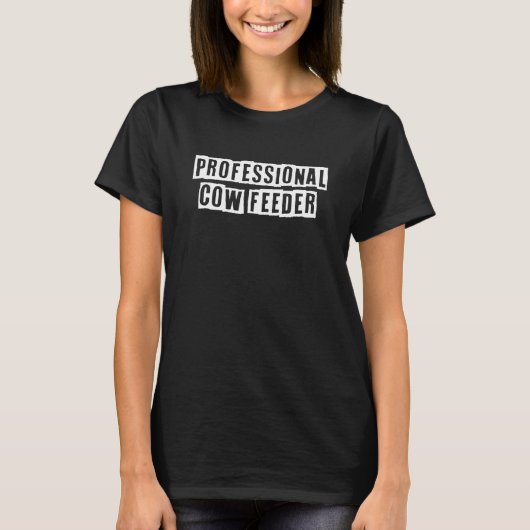 Geërodeerde Tekst Idee Professionele Koevoeder T-shirt (Voorkant)