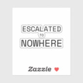 Geëscaleerd naar nergens precisie gesneden laptops sticker (Vel)