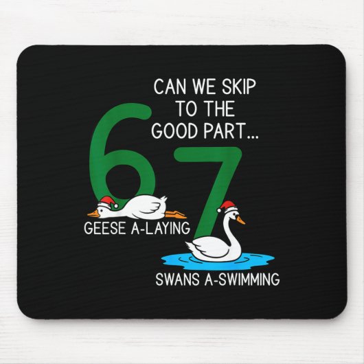 Geese A Laying Swans A Swimming 67 Six Geese Seven Muismat (Voorkant)